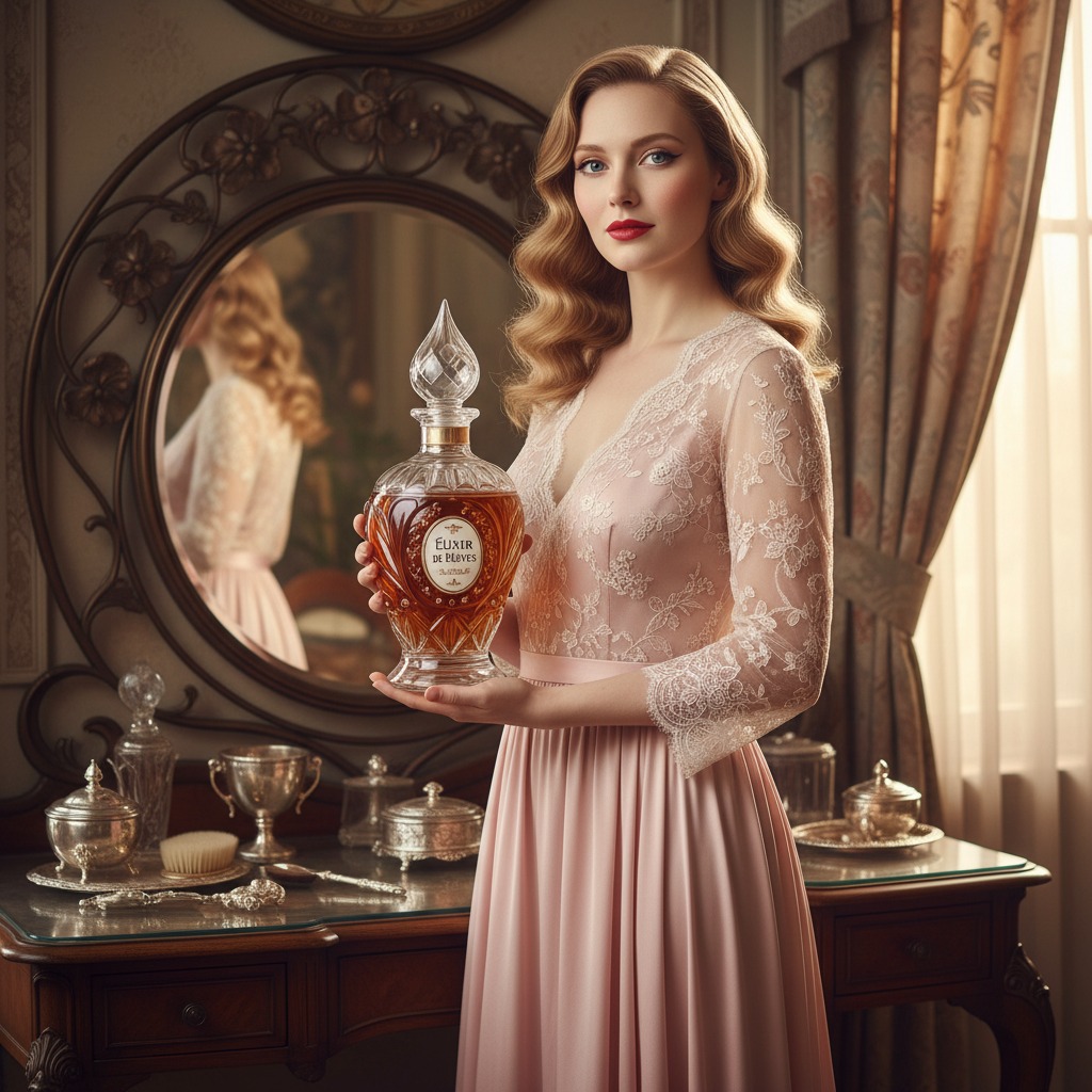 le parfum féminin retro et moderne